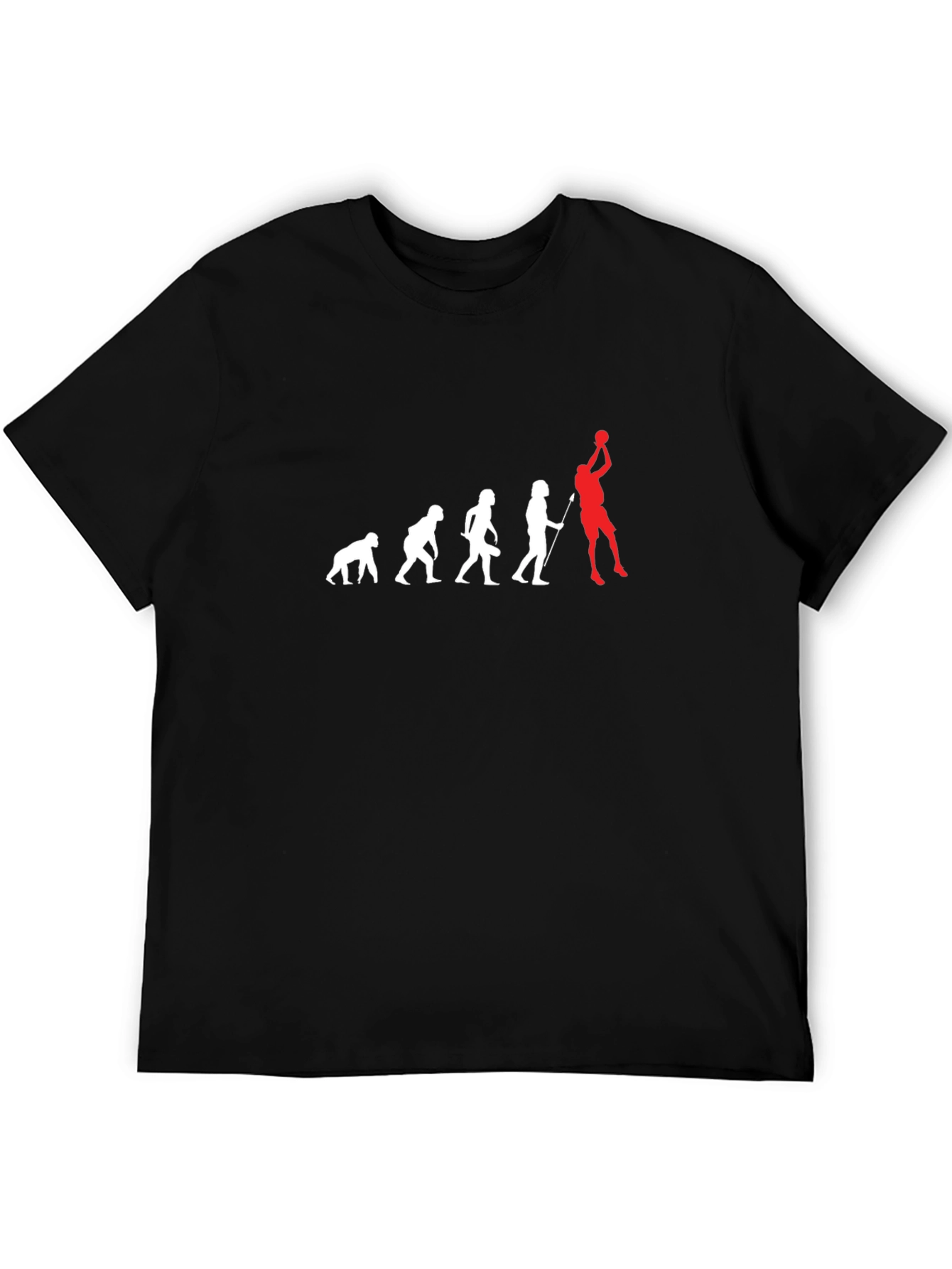 Evolution of Basketball Black Graphic Tee