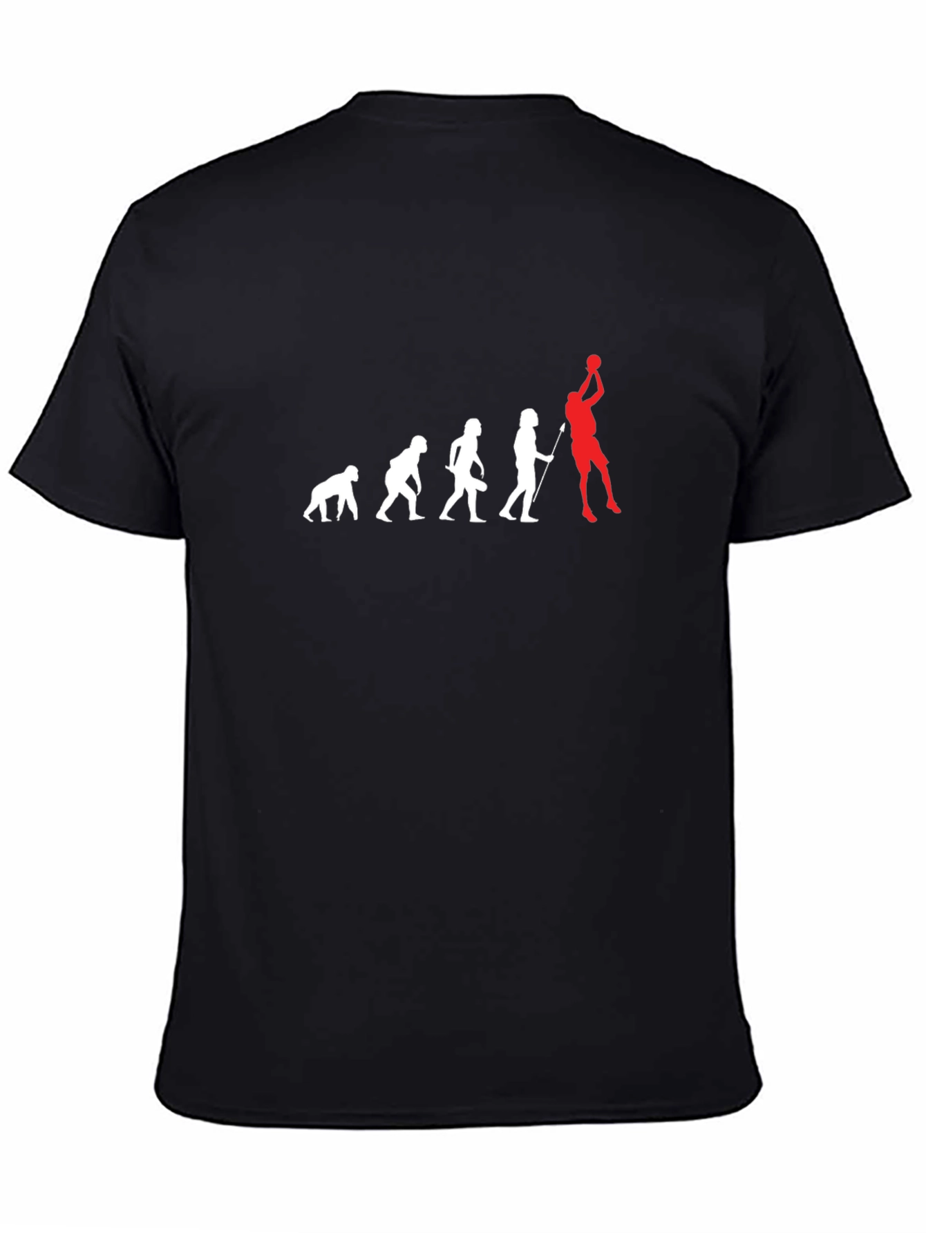 Evolution of Basketball Black Graphic Tee