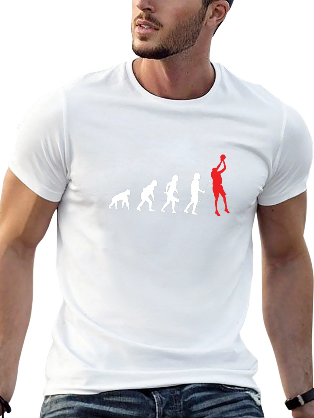 Evolution of Basketball Black Graphic Tee