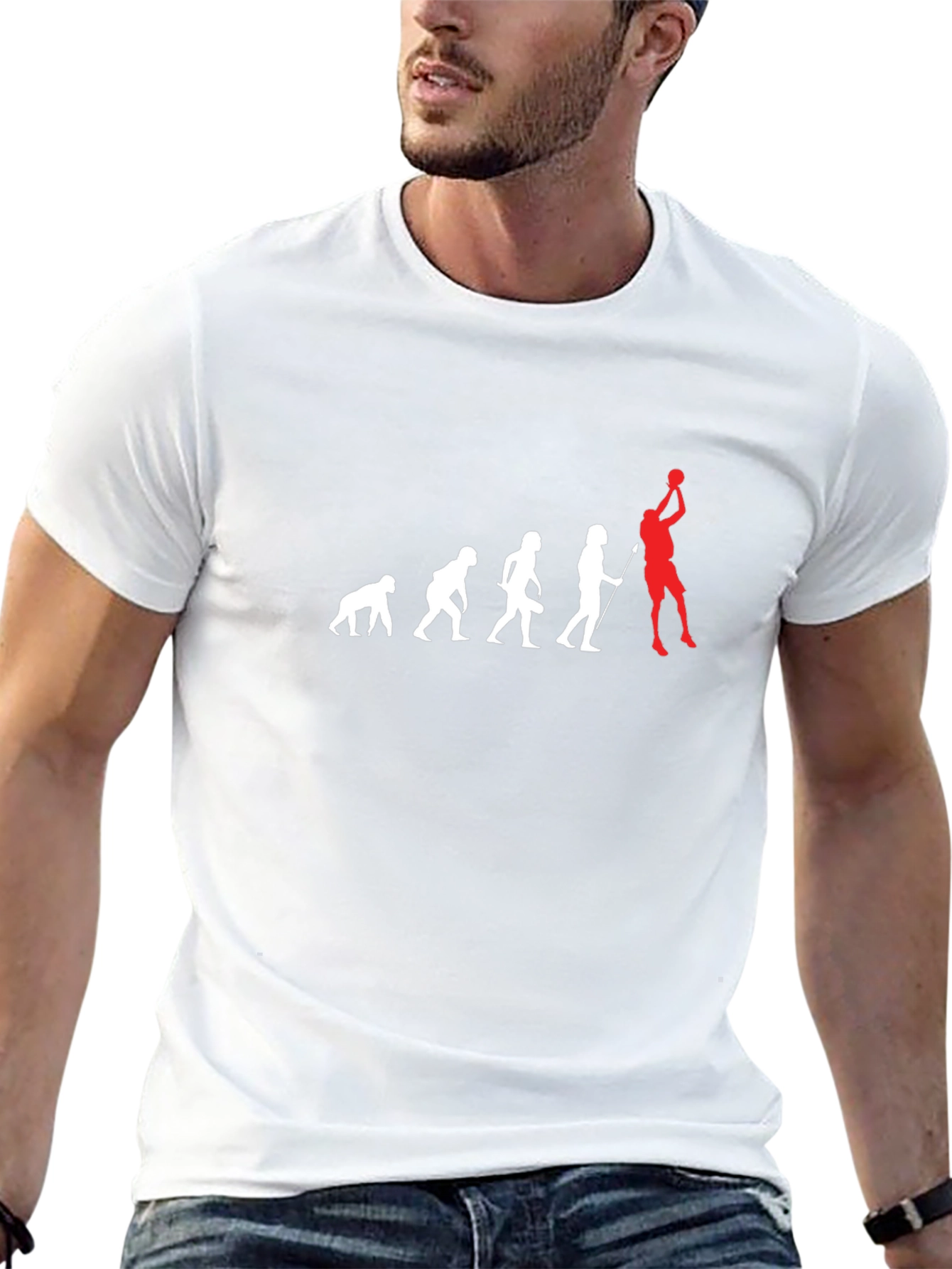 Evolution of Basketball Black Graphic Tee