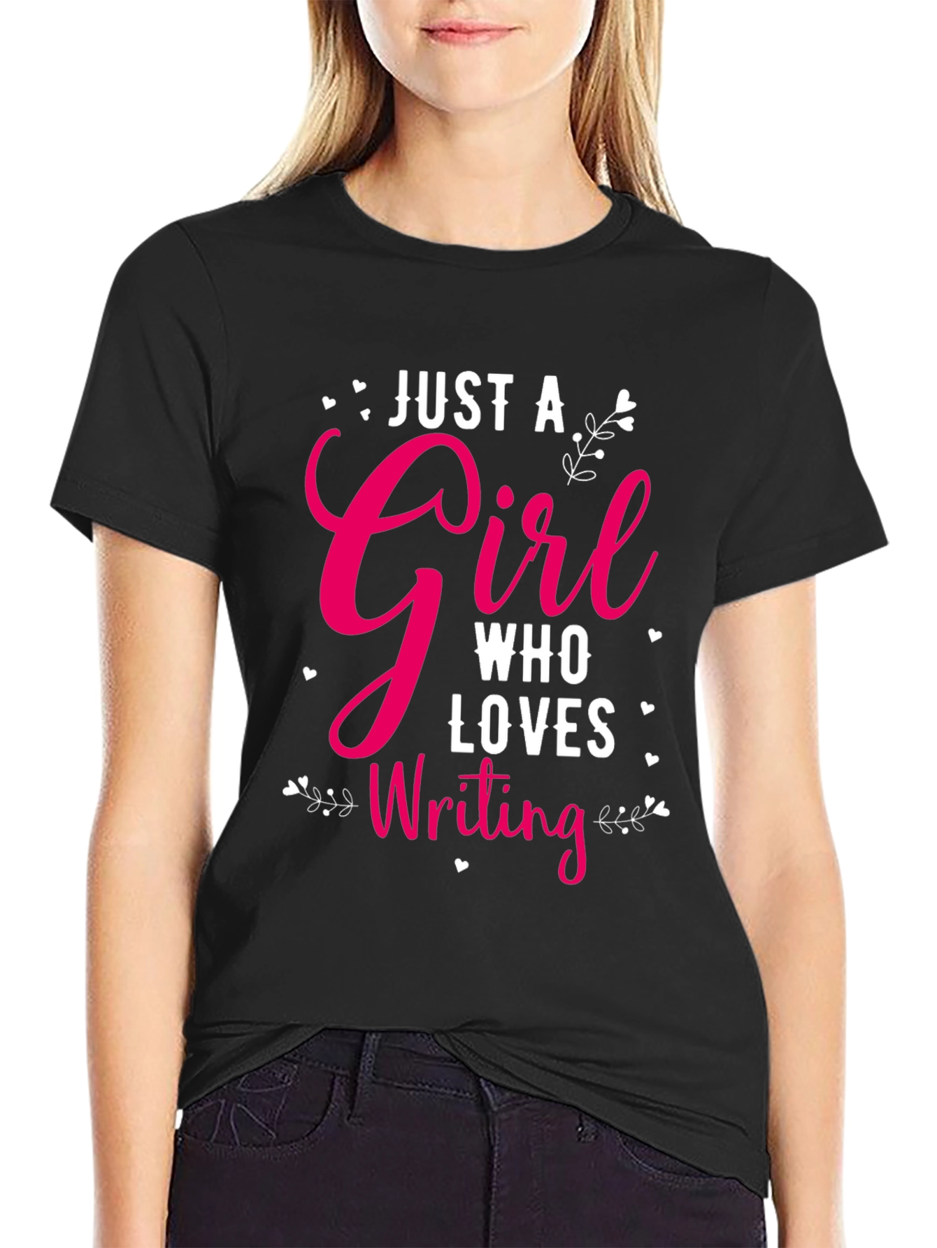 Just a Girl Who Loves Writing Graphic T-Shirt