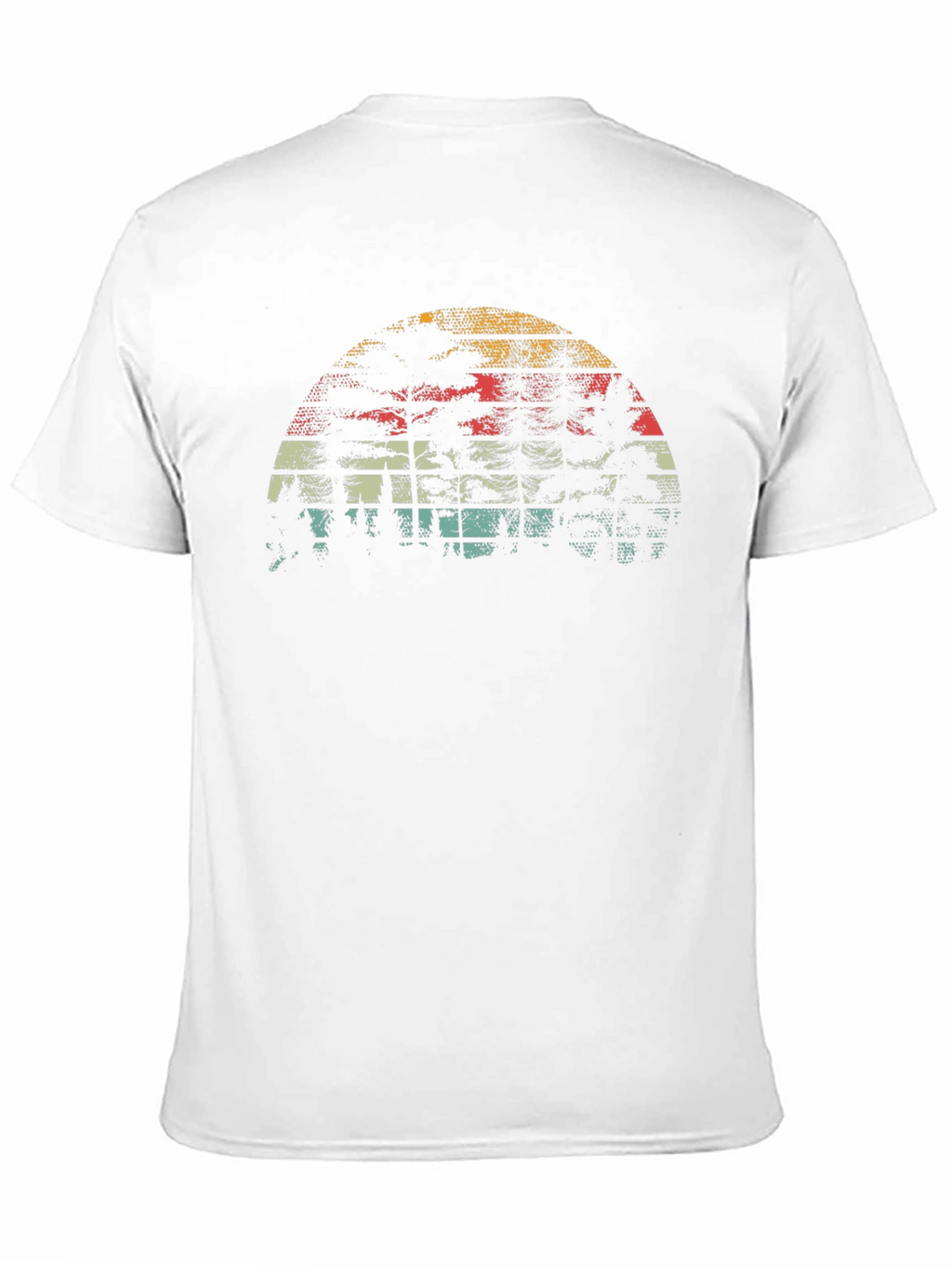Retro Sunset Graphic Tee - Black Cotton Blend