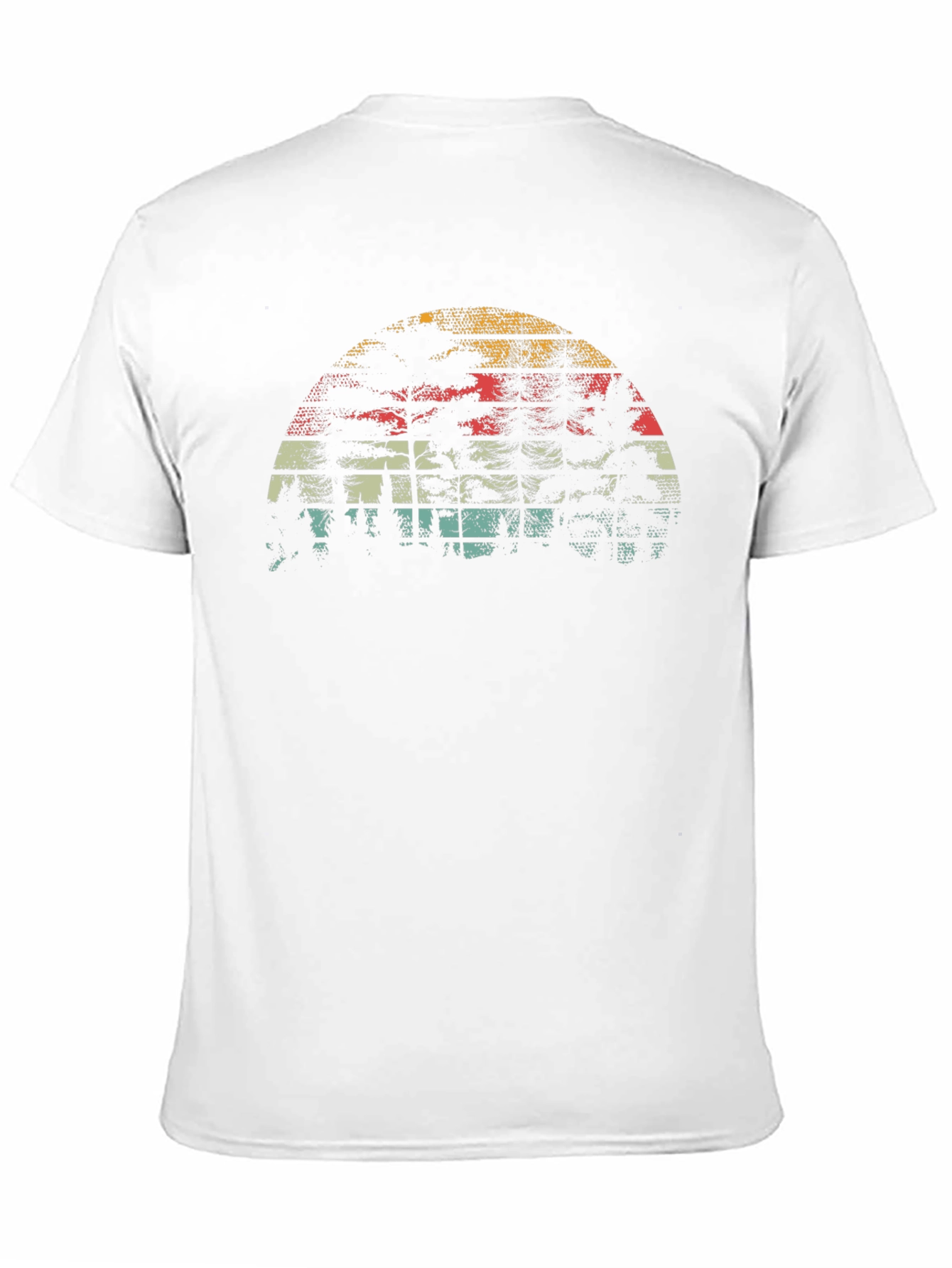 Retro Sunset Graphic Tee - Black Cotton Blend