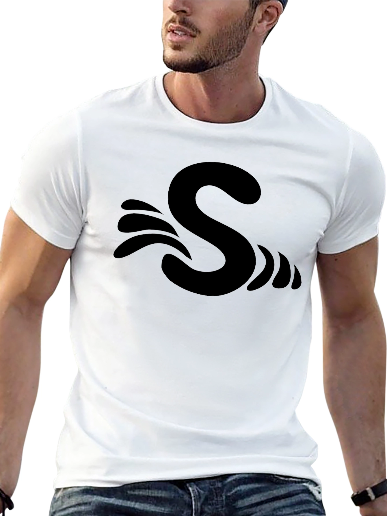 S Wave Black T-Shirt