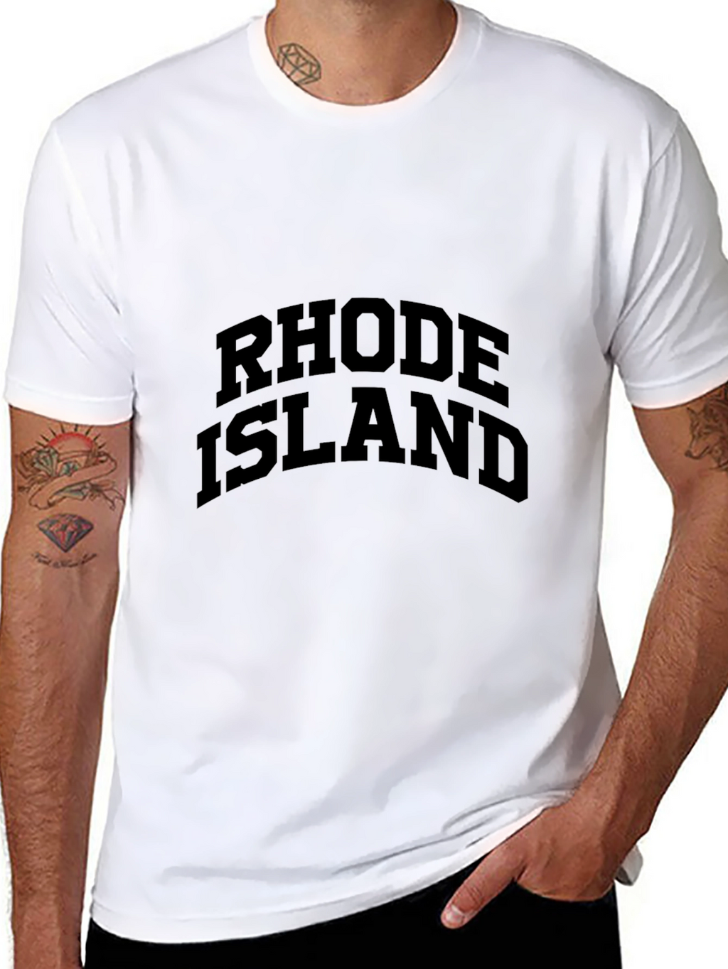 Rhode Island Black Graphic T-Shirt