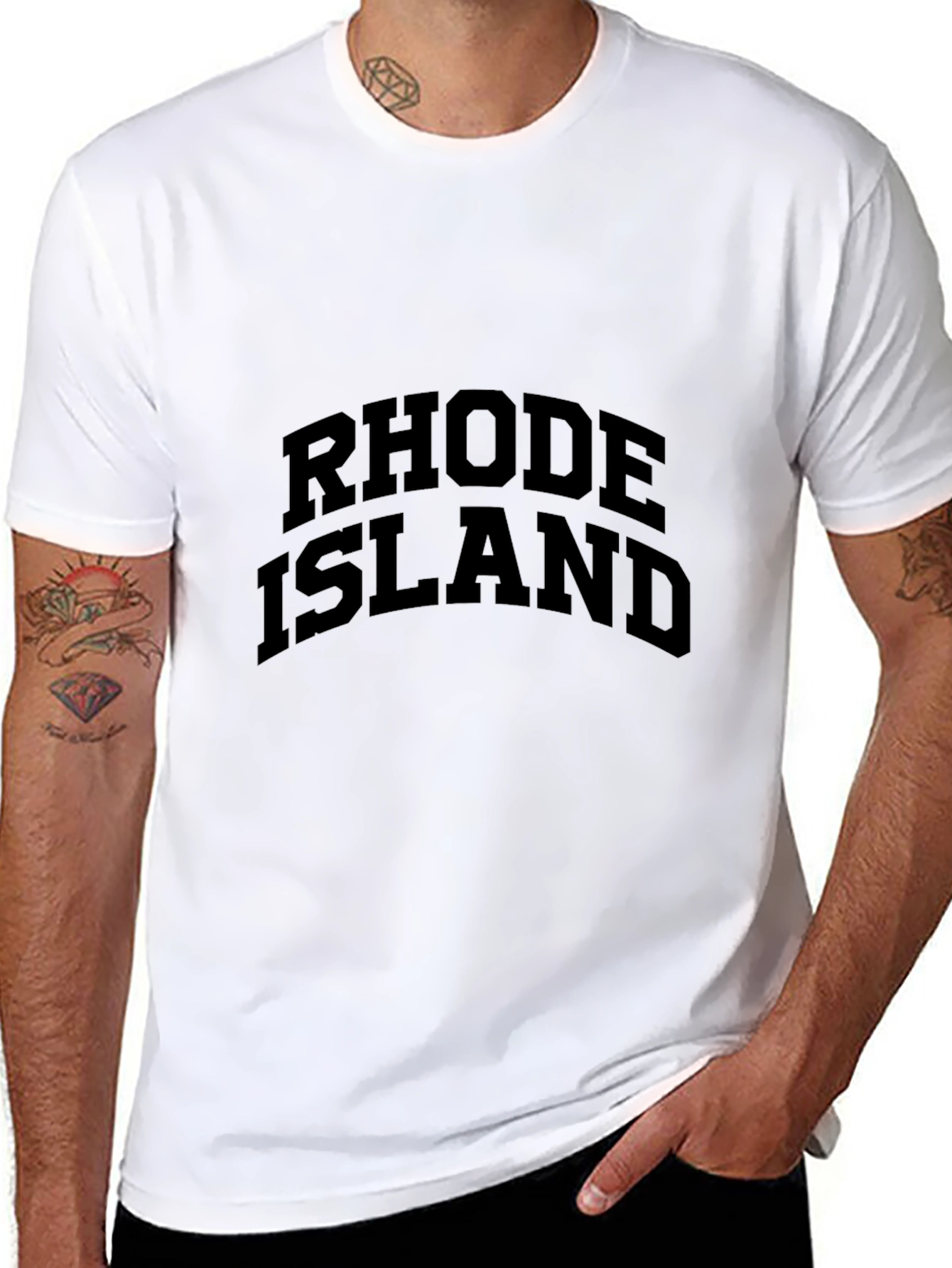 Rhode Island Black Graphic T-Shirt