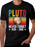 Retro Pluto Never Forget Graphic T-Shirt