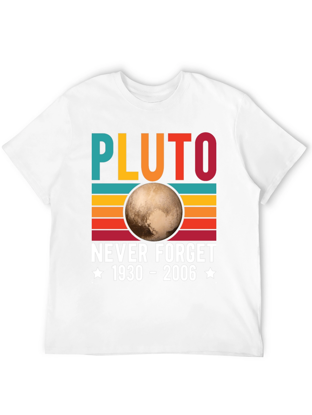Retro Pluto Never Forget Graphic T-Shirt