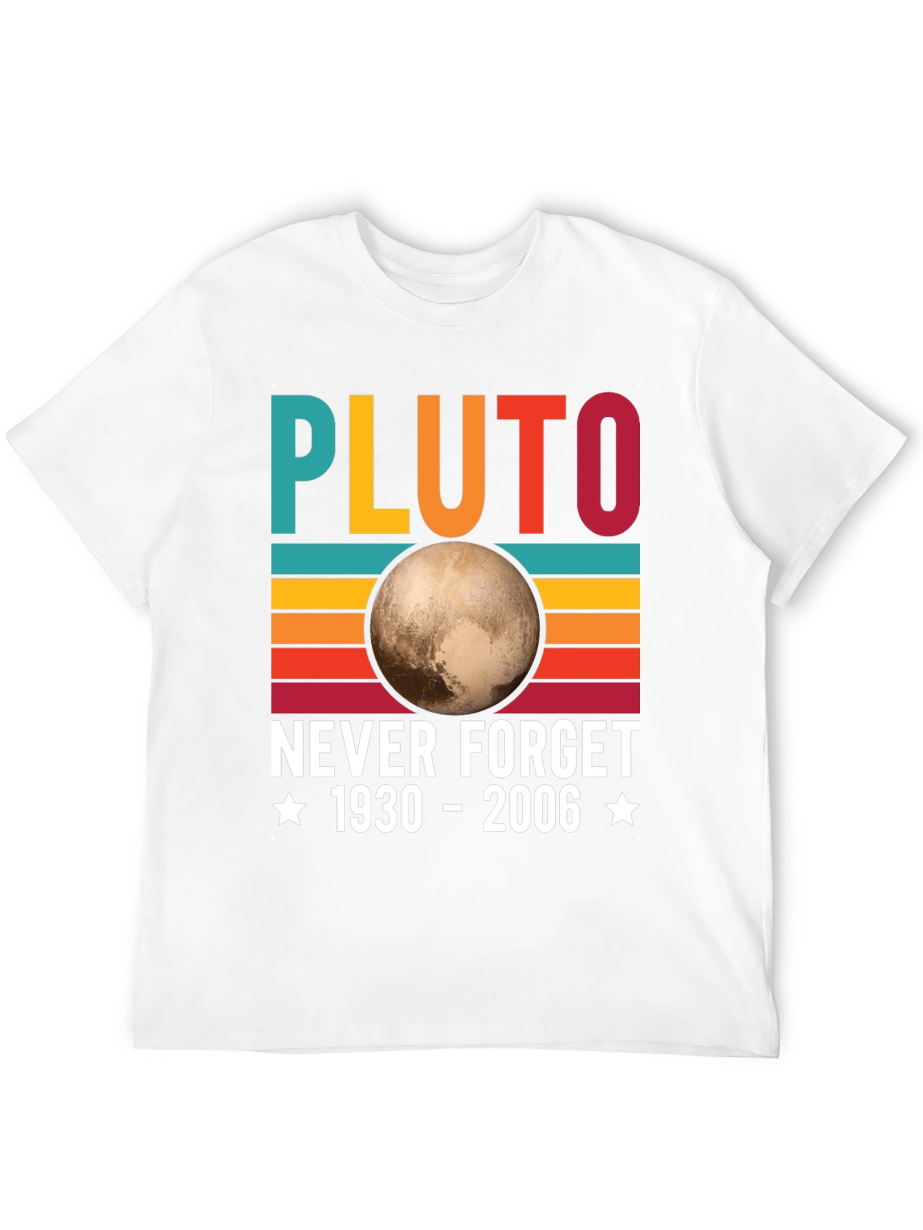 Retro Pluto Never Forget Graphic T-Shirt