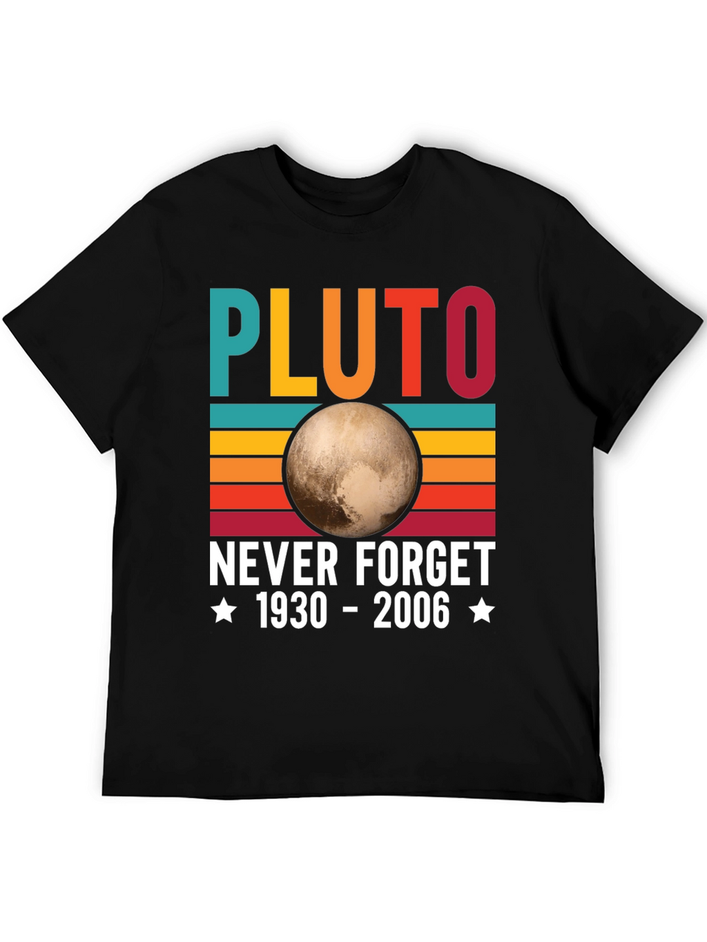 Retro Pluto Never Forget Graphic T-Shirt