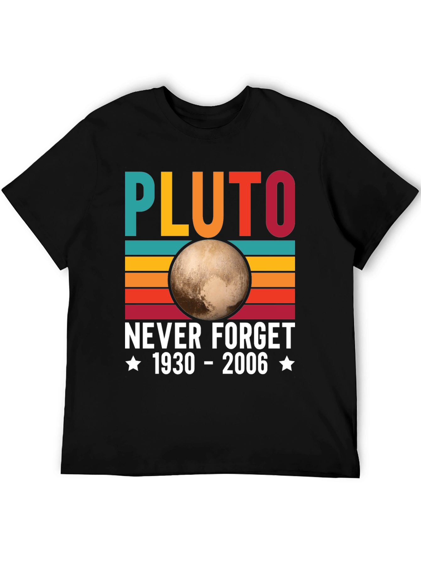 Retro Pluto Never Forget Graphic T-Shirt