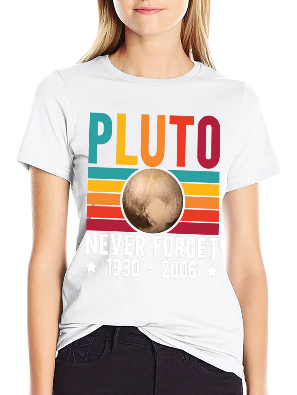 Retro Pluto Never Forget Graphic T-Shirt