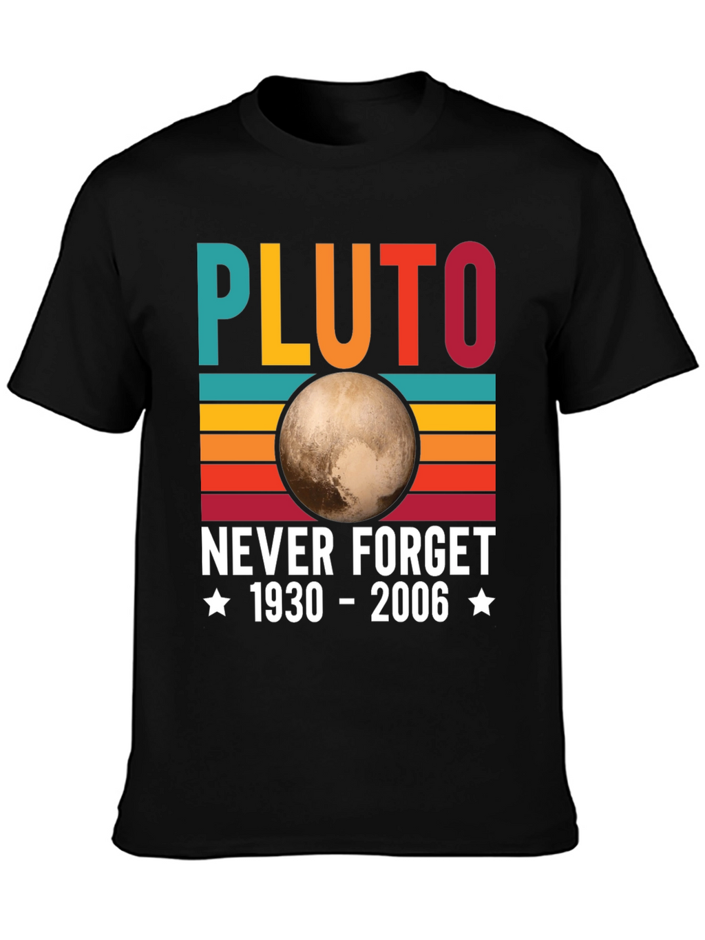Retro Pluto Never Forget Graphic T-Shirt