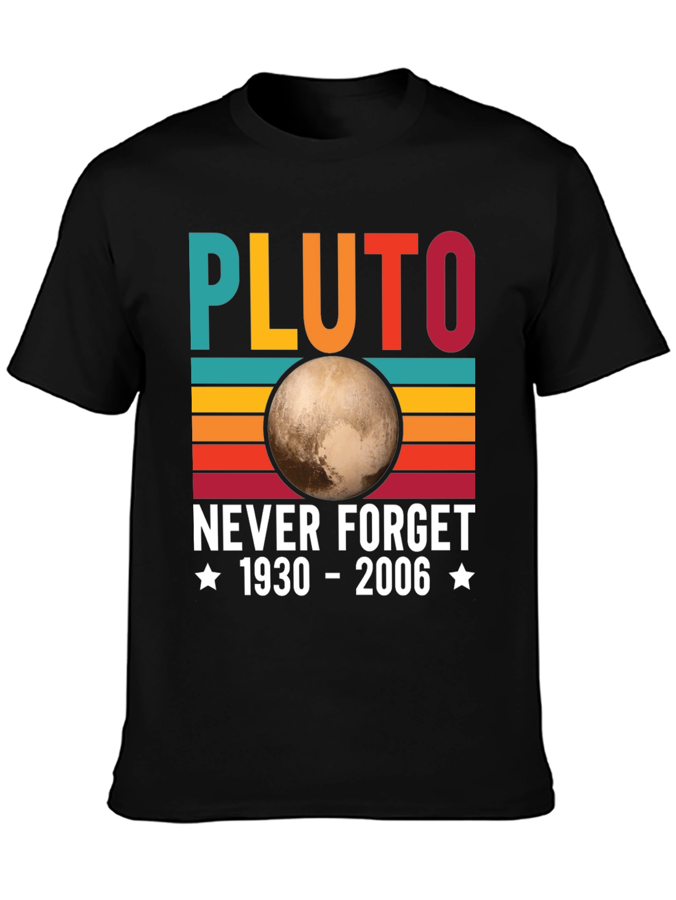 Retro Pluto Never Forget Graphic T-Shirt
