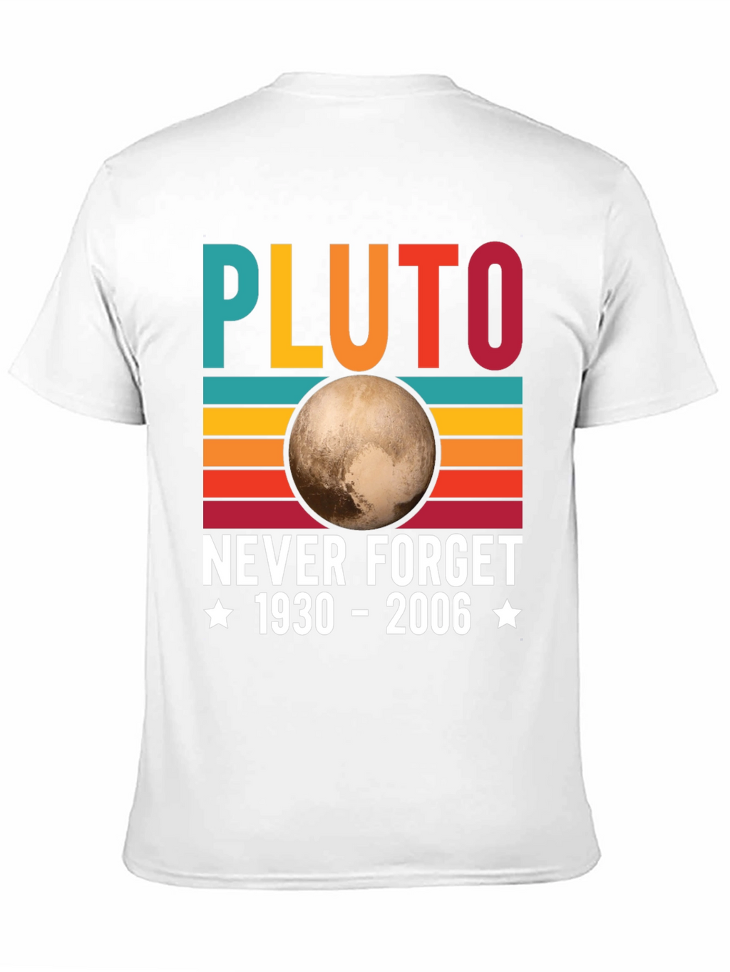 Retro Pluto Never Forget Graphic T-Shirt
