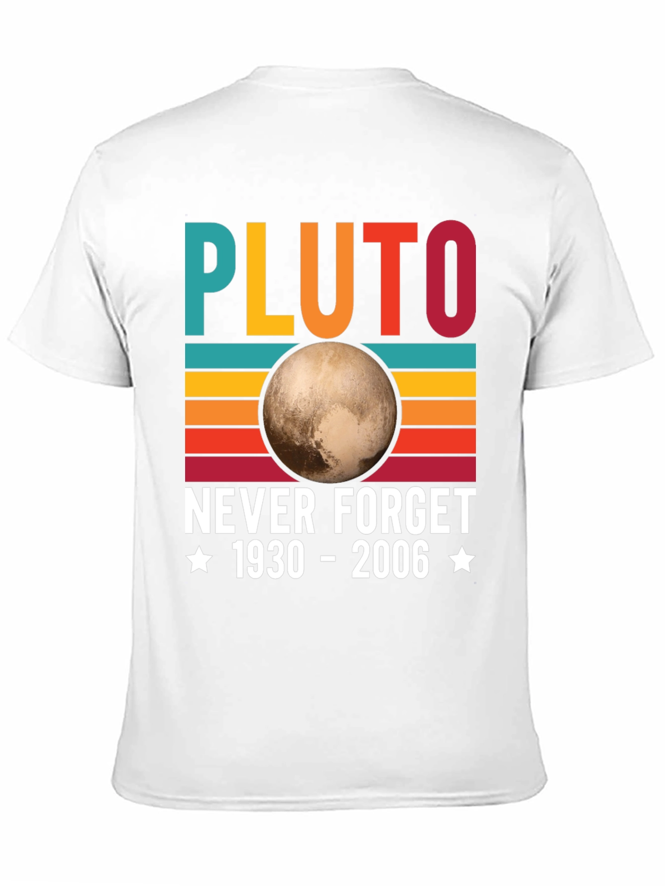 Retro Pluto Never Forget Graphic T-Shirt