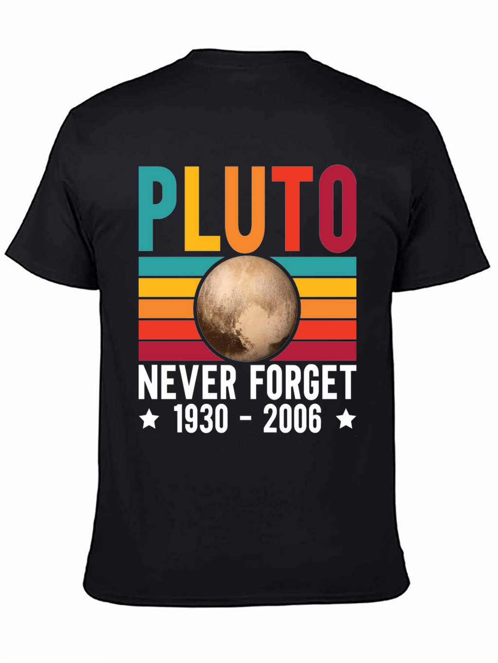 Retro Pluto Never Forget Graphic T-Shirt