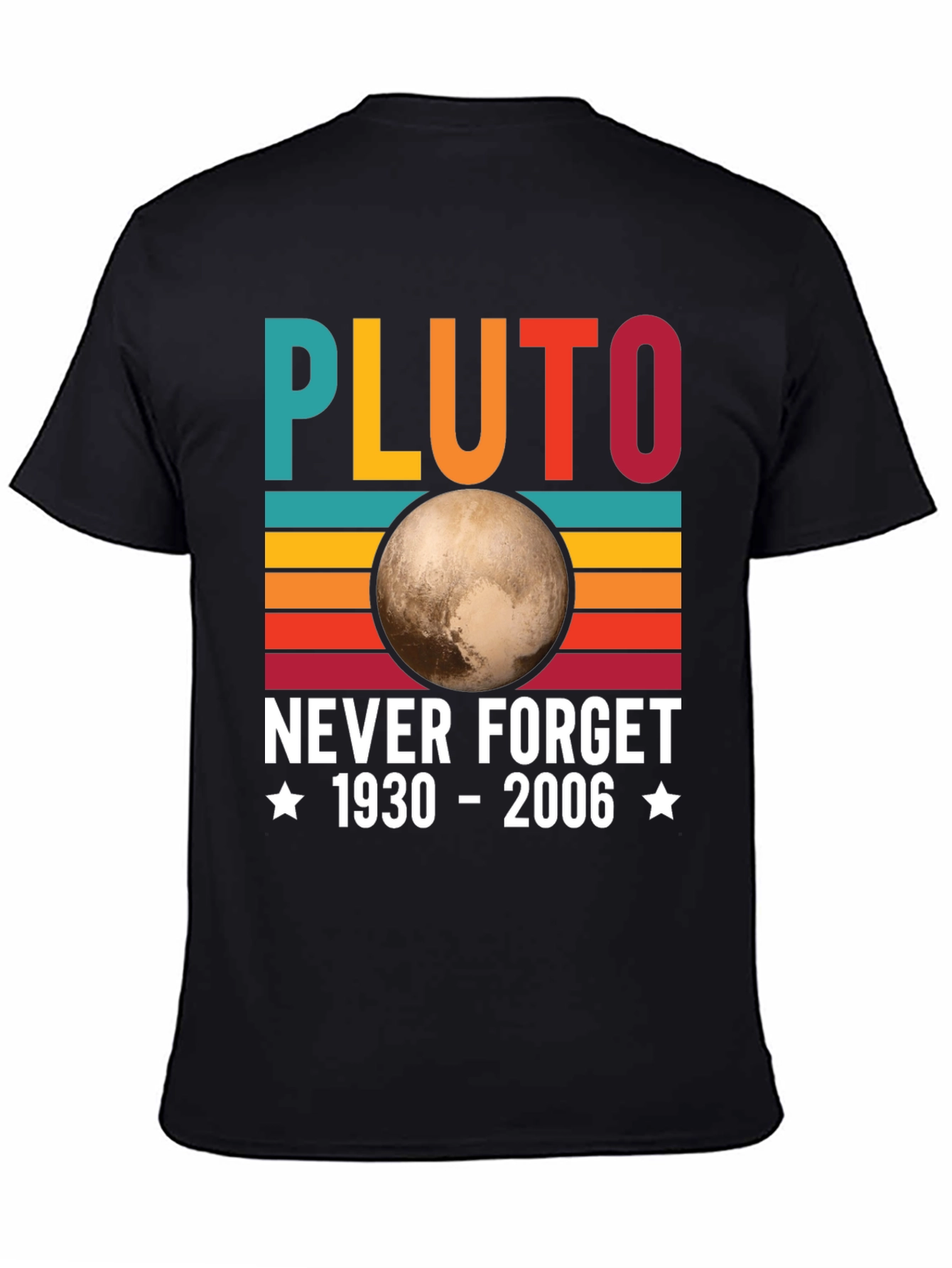 Retro Pluto Never Forget Graphic T-Shirt