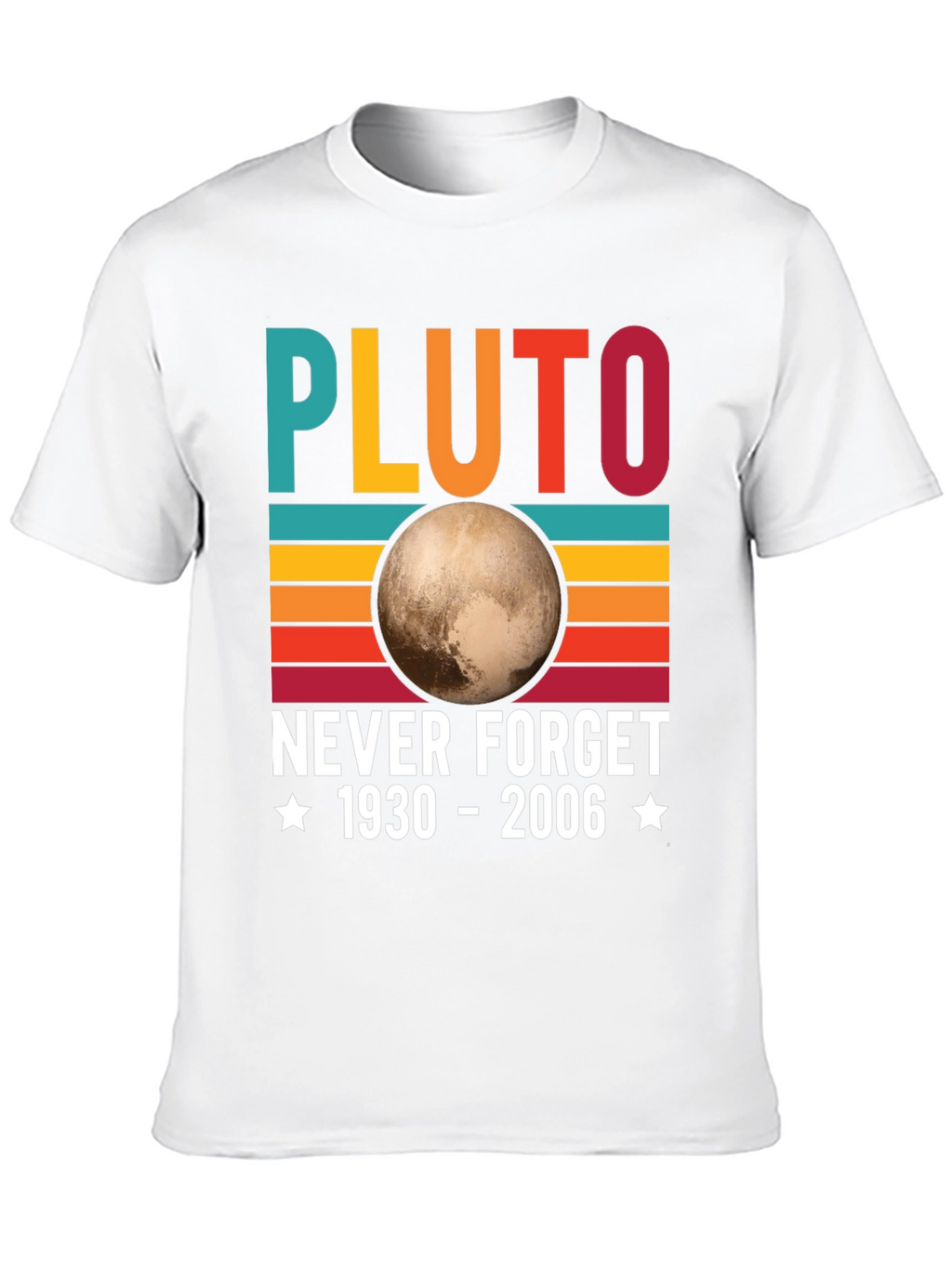 Retro Pluto Never Forget Graphic T-Shirt