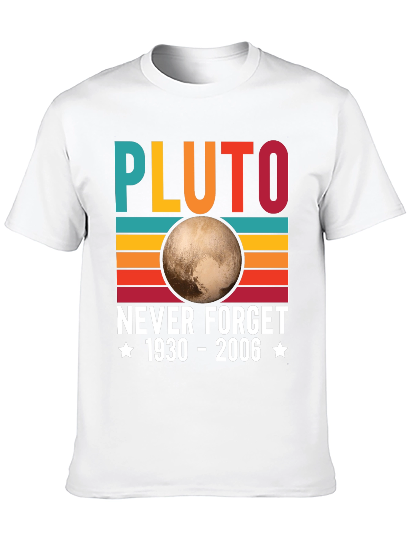 Retro Pluto Never Forget Graphic T-Shirt