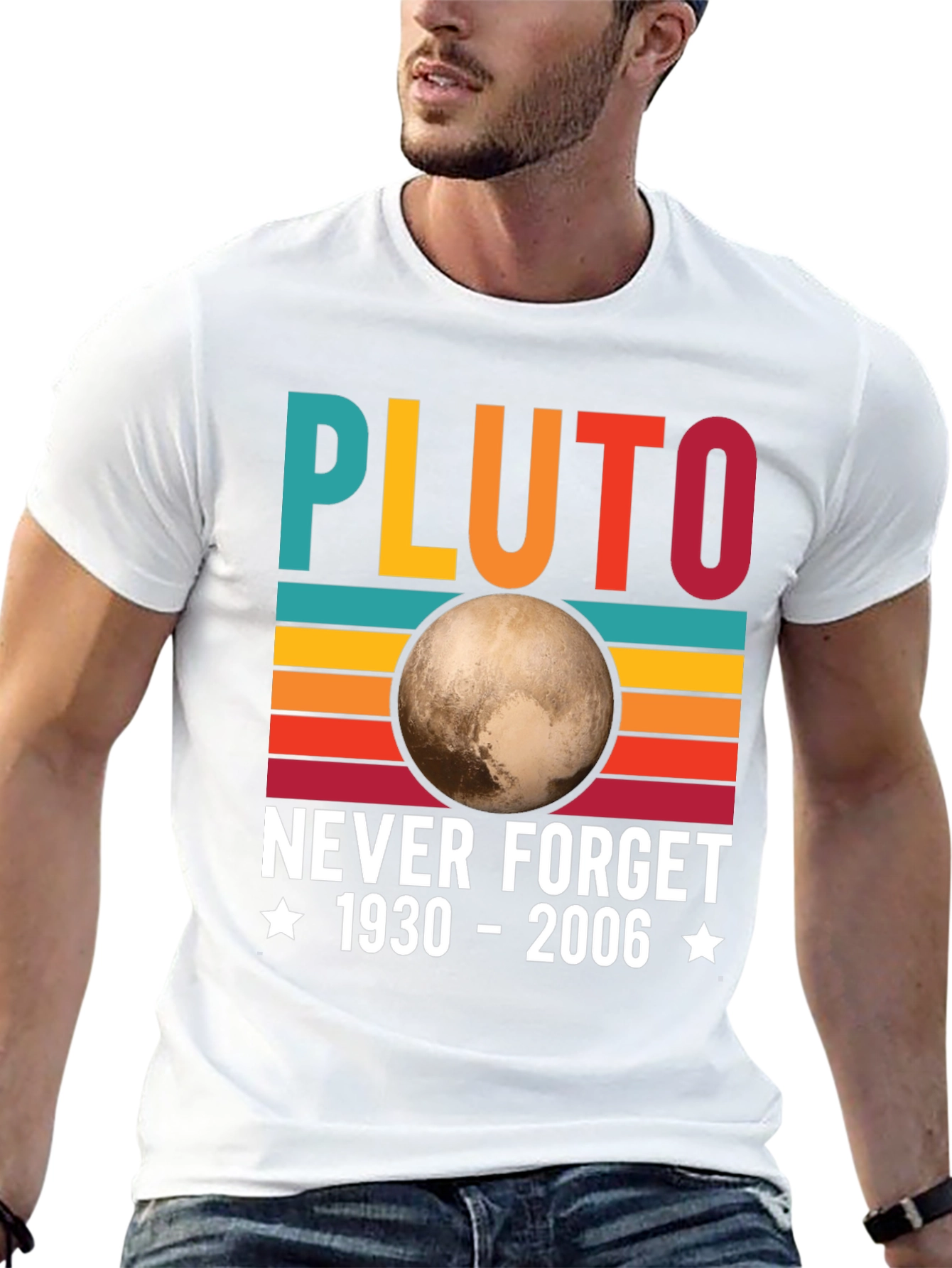 Retro Pluto Never Forget Graphic T-Shirt