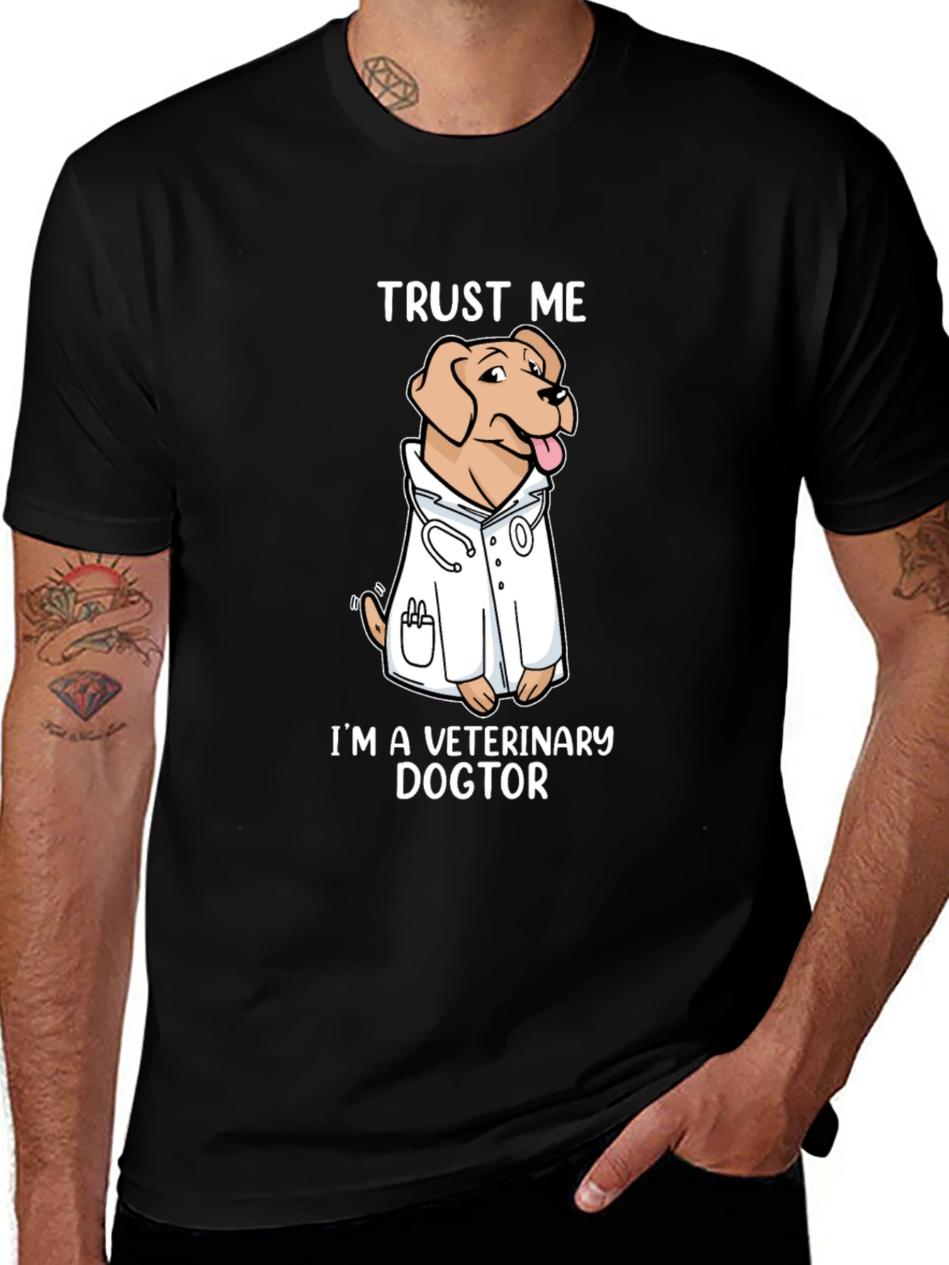 Veterinary Dogtor T-Shirt Trust Me Novelty Graphic Tee