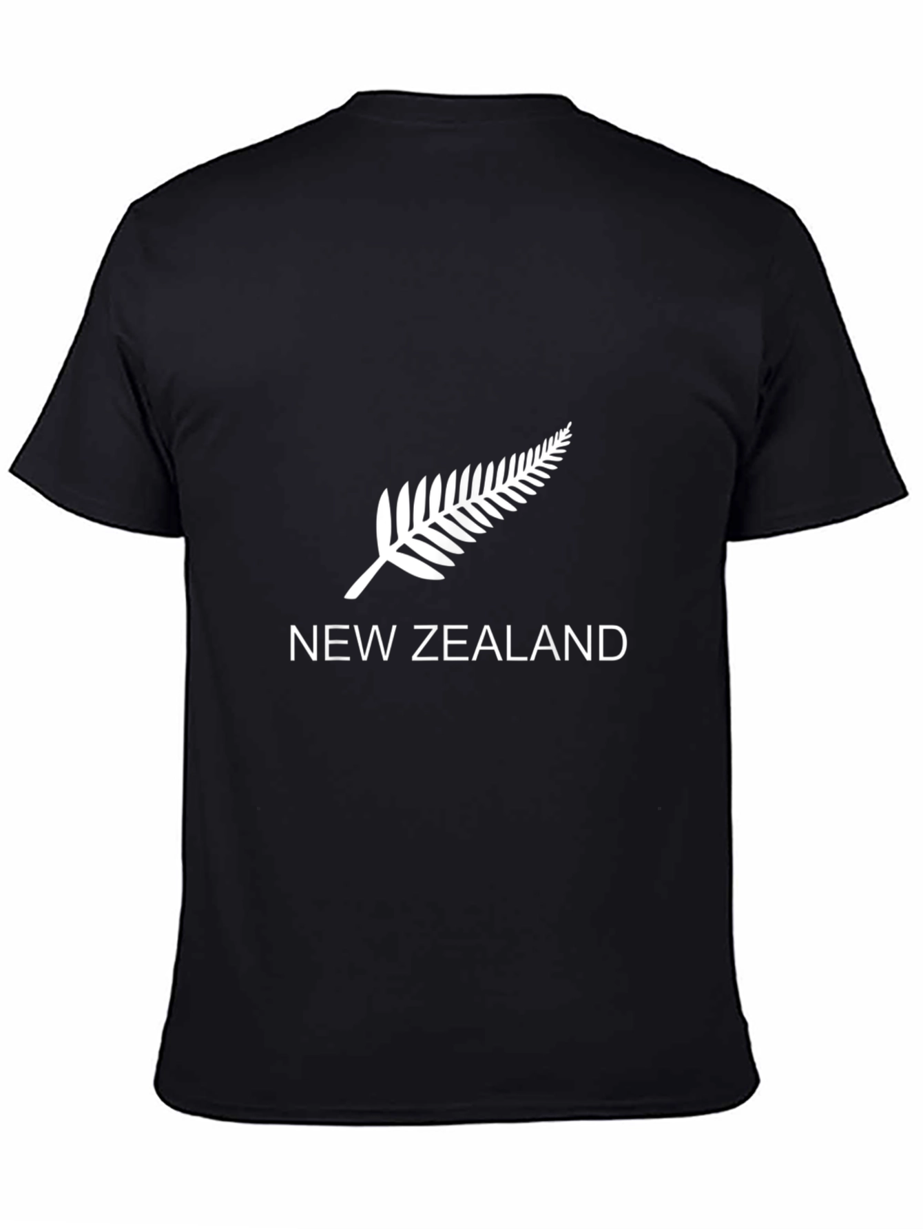New Zealand Fern Graphic Black T-Shirt