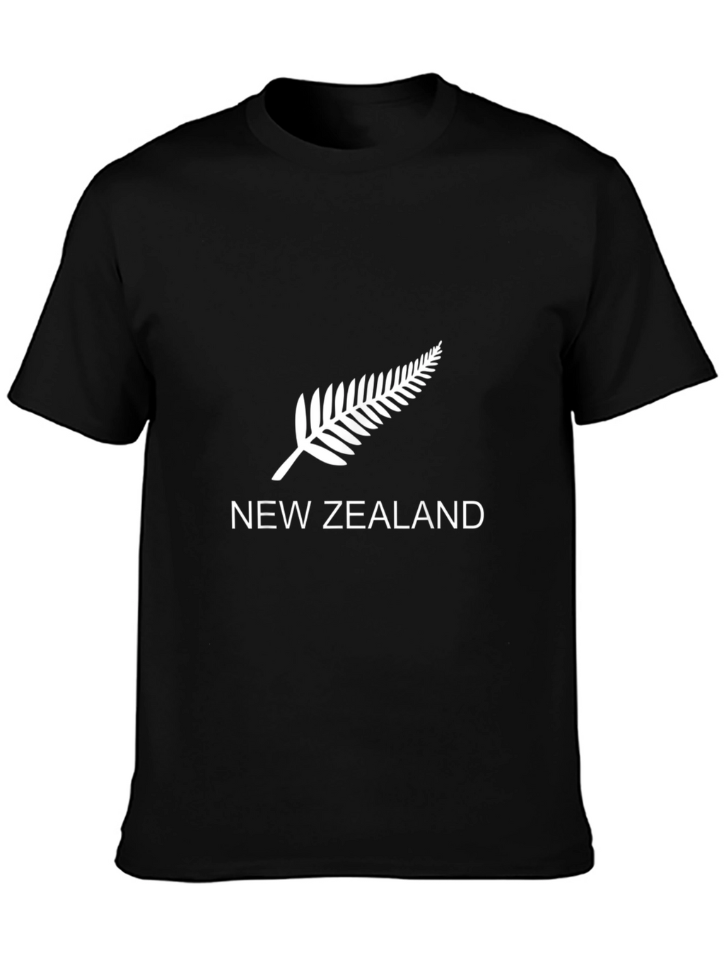 New Zealand Fern Graphic Black T-Shirt