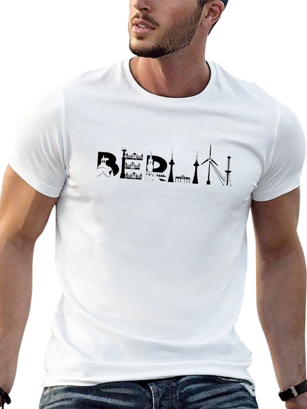 Berlin Skyline Graphic Tee - Classic Black