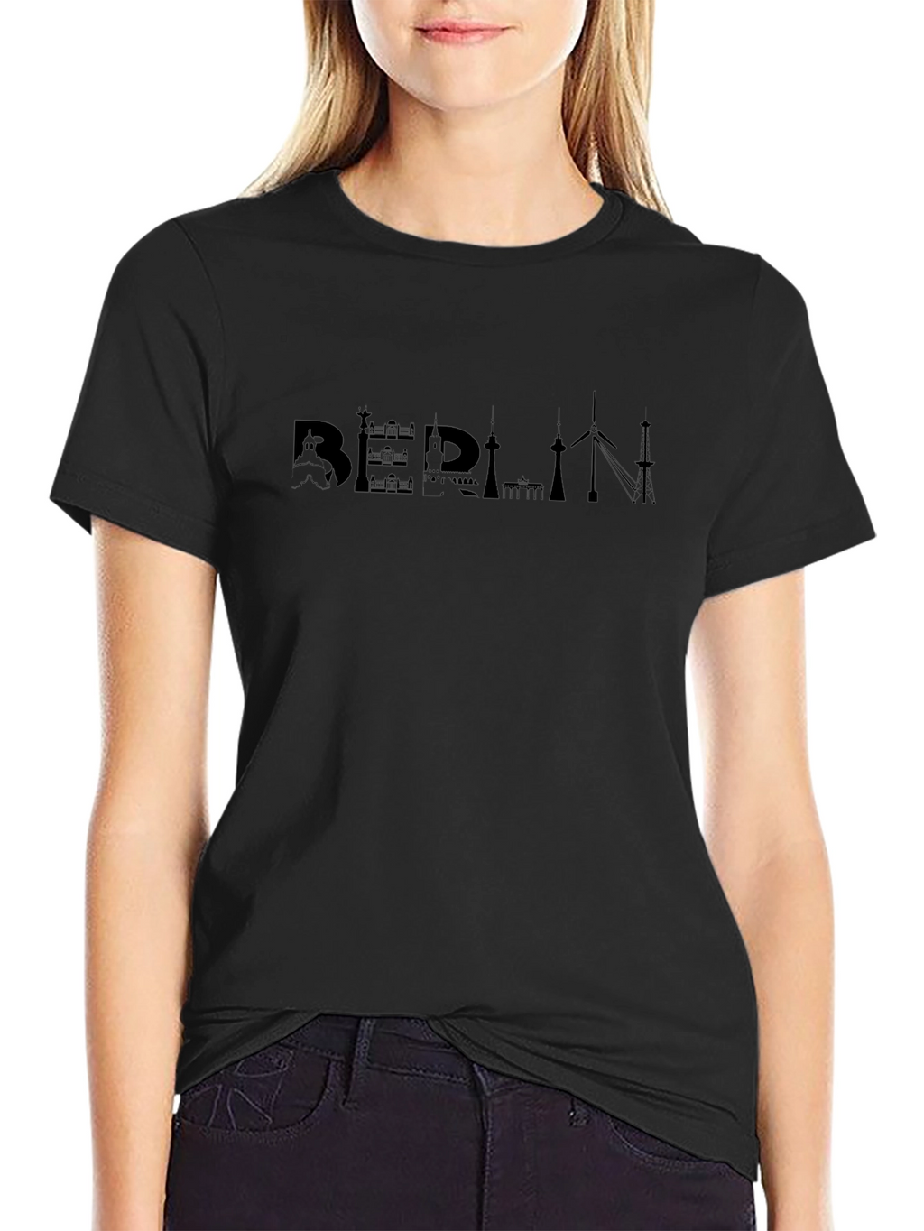 Berlin Skyline Graphic Tee - Classic Black