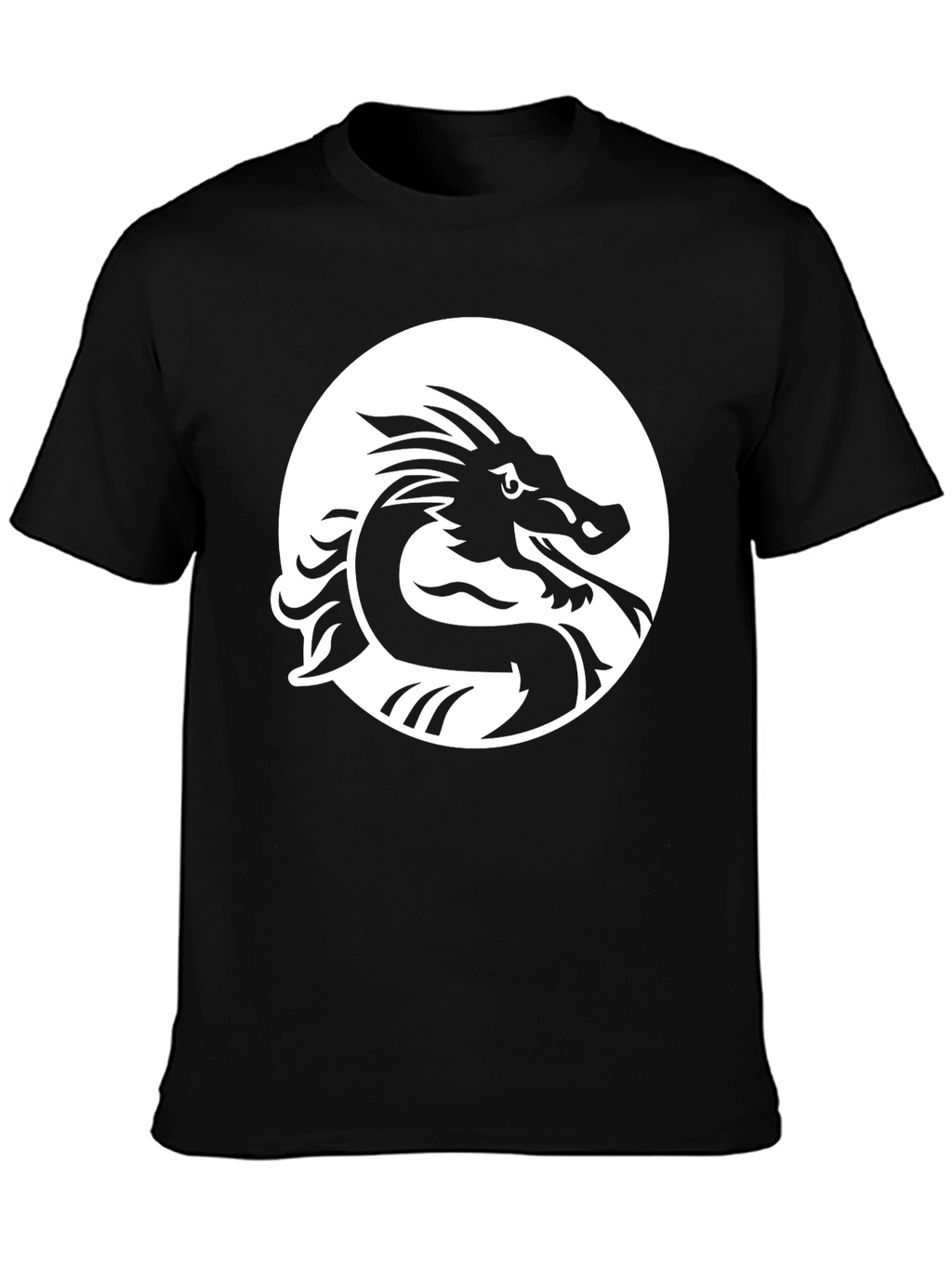 Dragon Graphic Tee - Black Cotton Blend