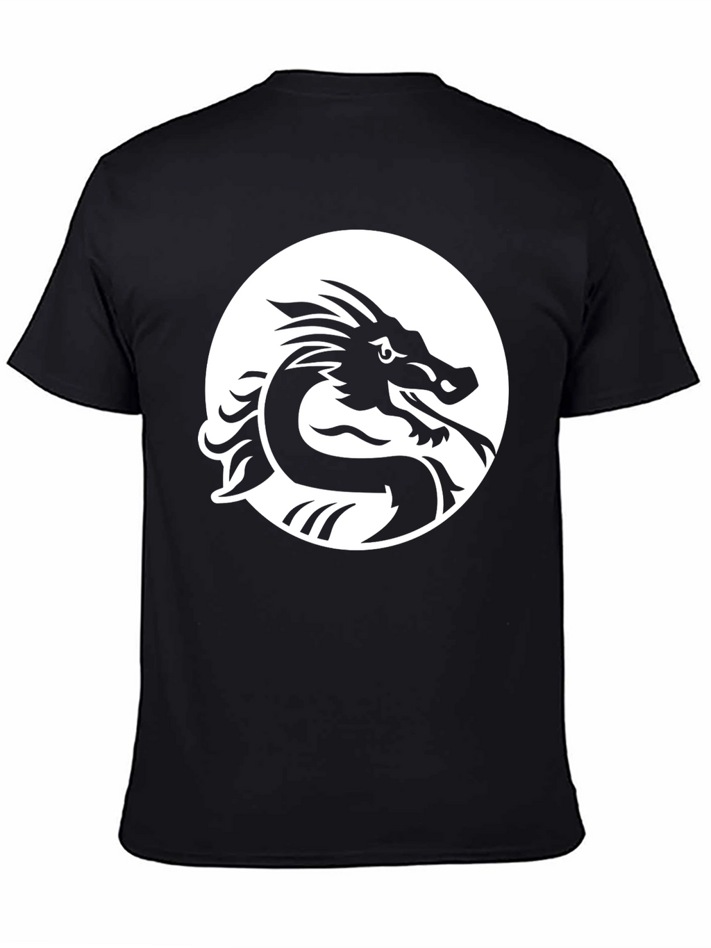 Dragon Graphic Tee - Black Cotton Blend