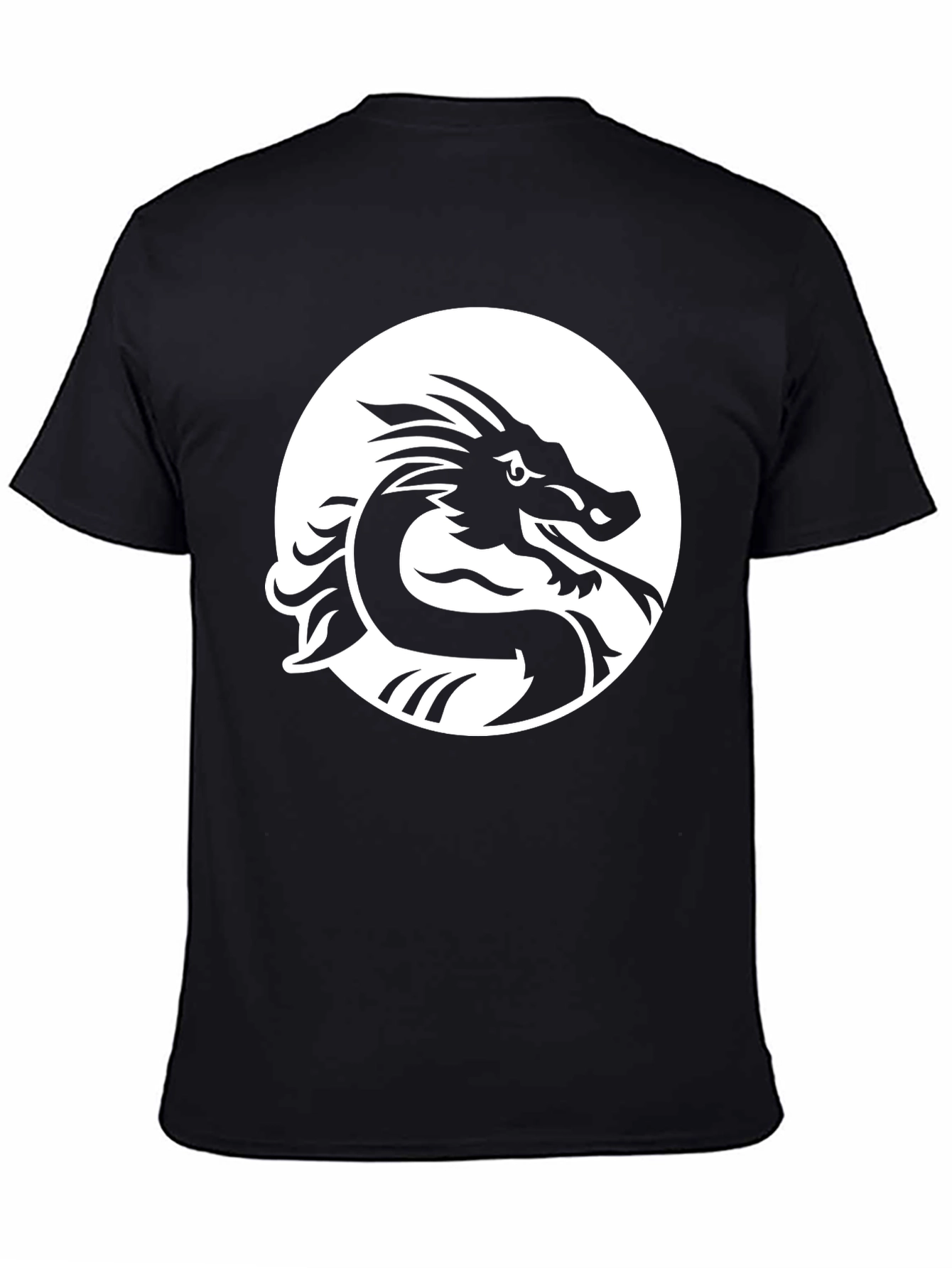 Dragon Graphic Tee - Black Cotton Blend