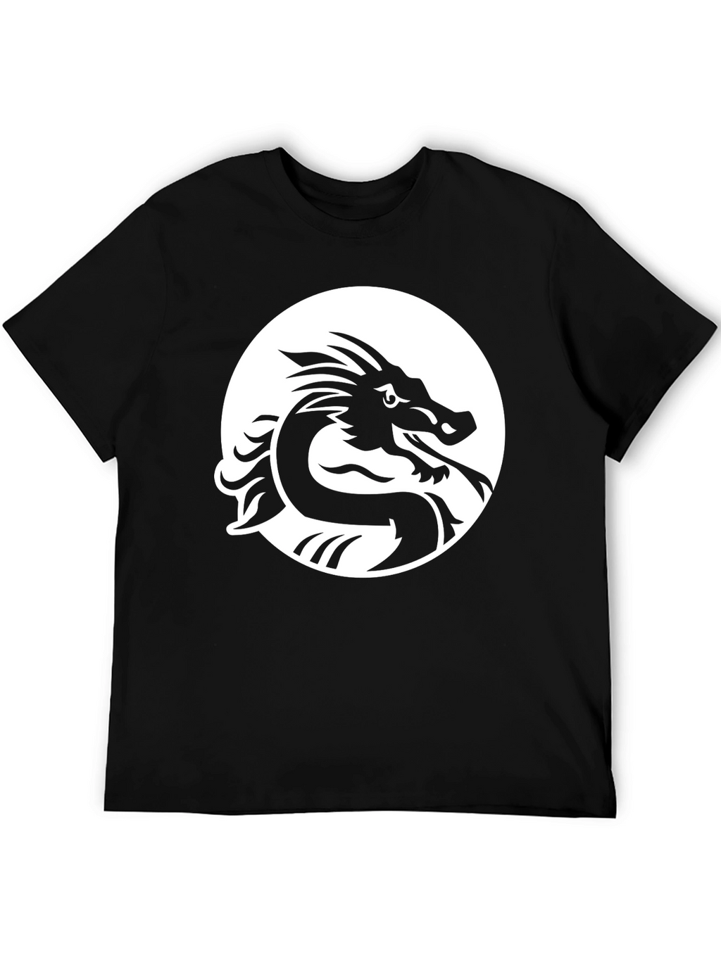 Dragon Graphic Tee - Black Cotton Blend