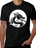 Dragon Graphic Tee - Black Cotton Blend