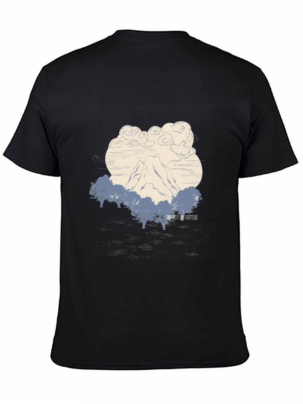 Mountain Graphic Tee - Black Cotton Comfort