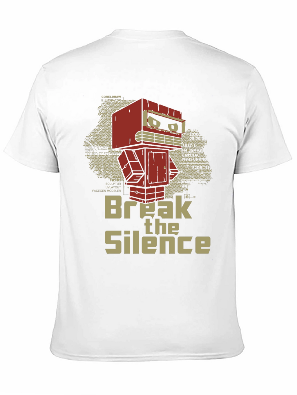 Break the Silence Robot T-Shirt - Unique Graphic Tee