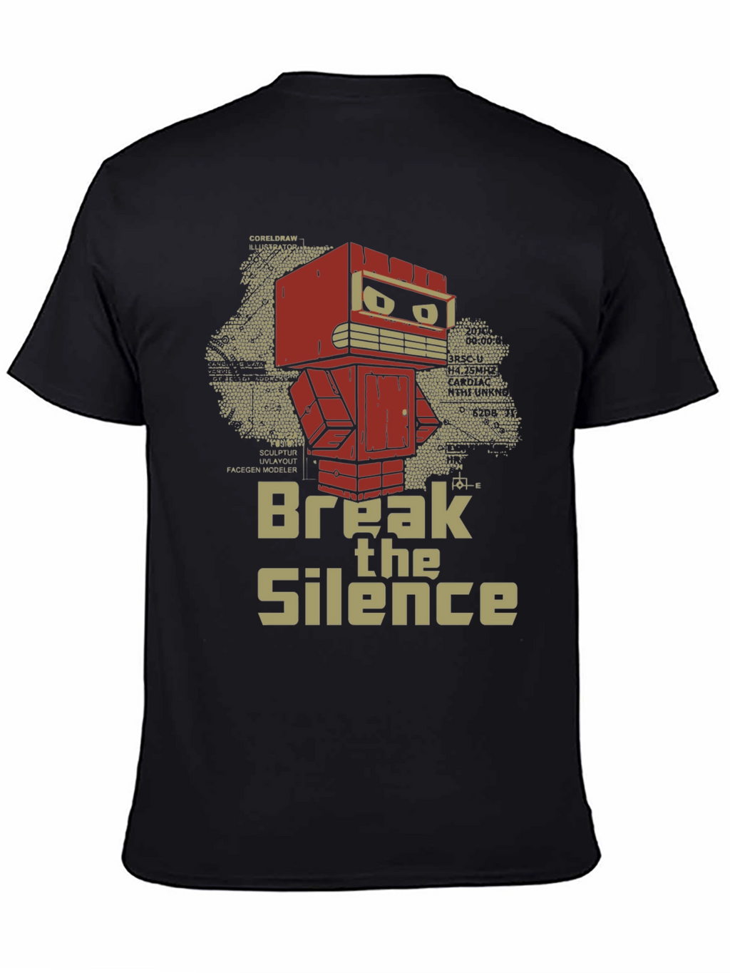 Break the Silence Robot T-Shirt - Unique Graphic Tee
