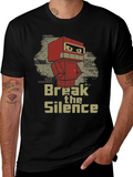 Break the Silence Robot T-Shirt - Unique Graphic Tee