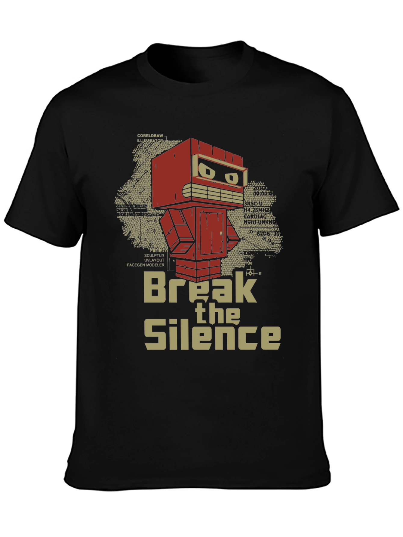 Break the Silence Robot T-Shirt - Unique Graphic Tee