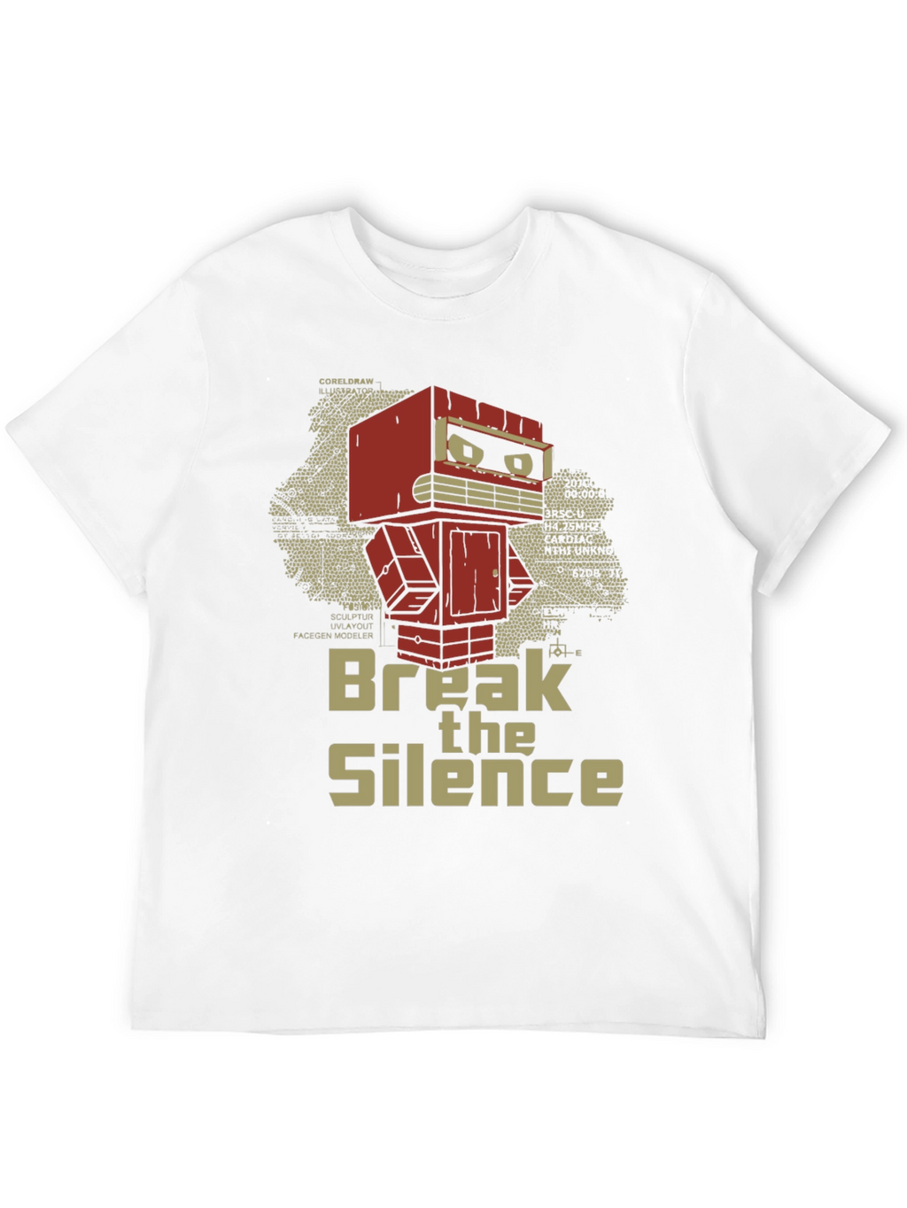 Break the Silence Robot T-Shirt - Unique Graphic Tee