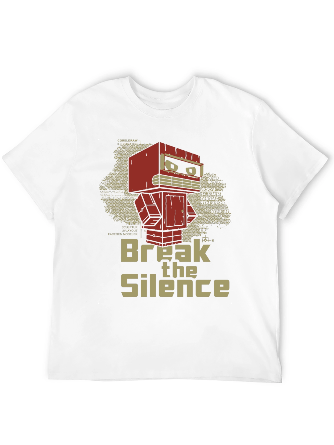 Break the Silence Robot T-Shirt - Unique Graphic Tee