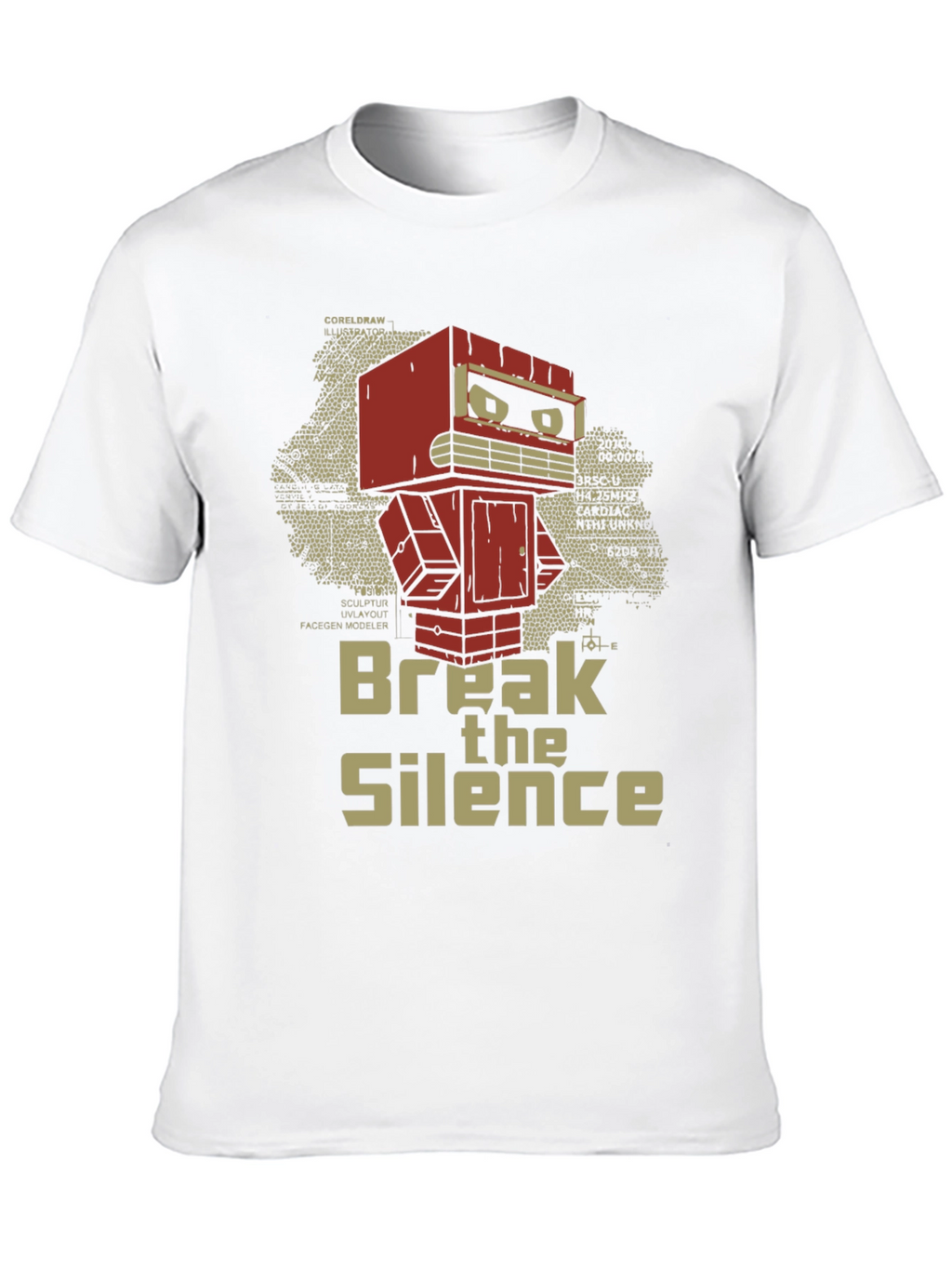 Break the Silence Robot T-Shirt - Unique Graphic Tee