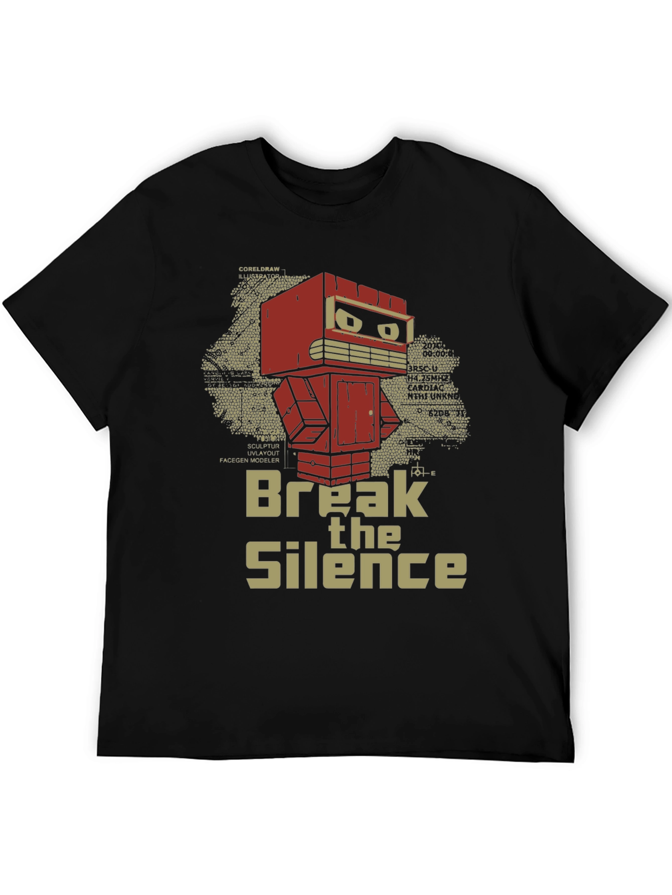 Break the Silence Robot T-Shirt - Unique Graphic Tee