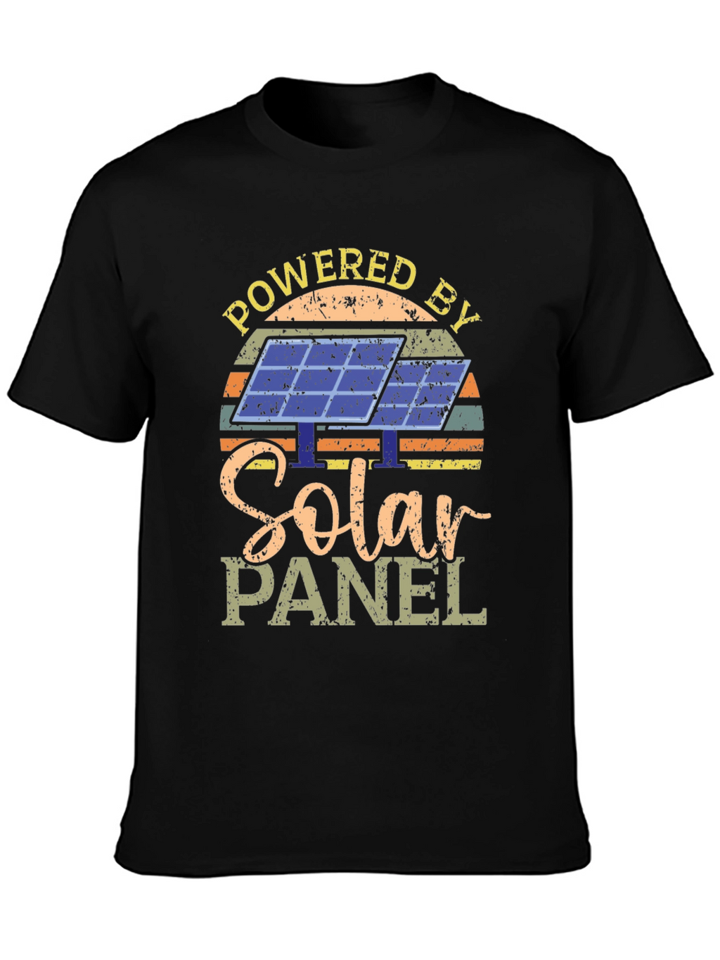 Powered By Solar Panel Graphic T-Shirt