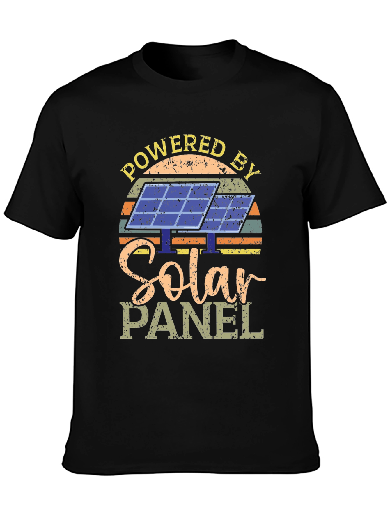 Powered By Solar Panel Graphic T-Shirt