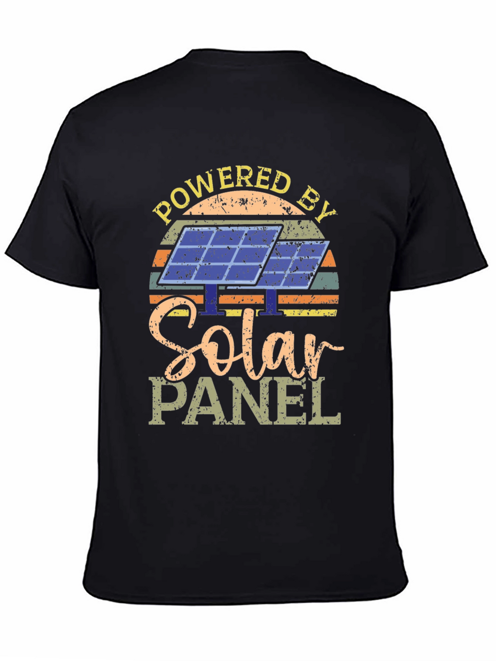 Powered By Solar Panel Graphic T-Shirt