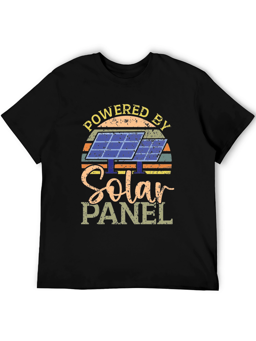 Powered By Solar Panel Graphic T-Shirt