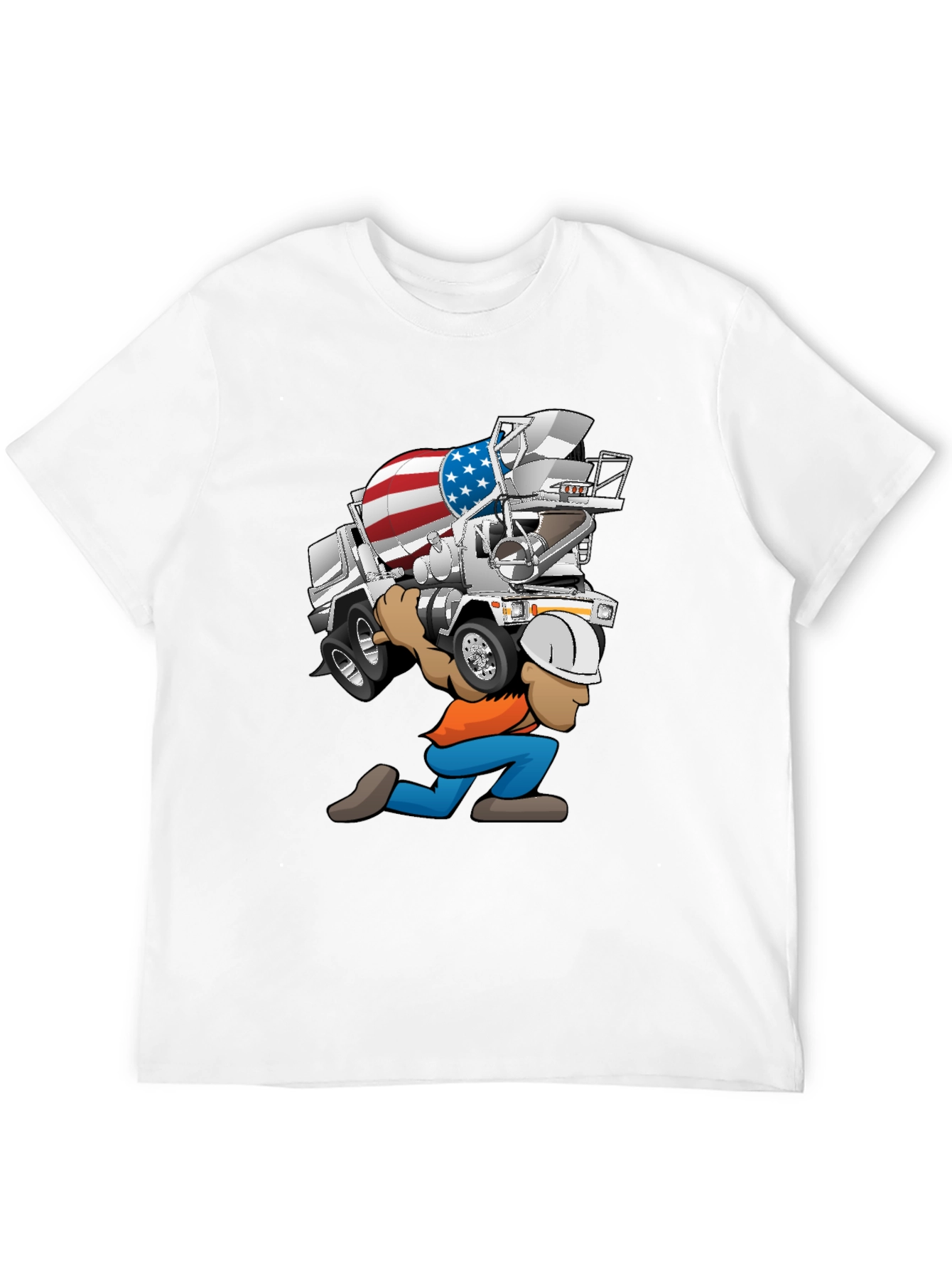 USA Cement Truck Cartoon T-Shirt