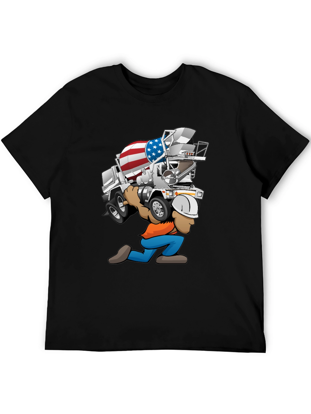 USA Cement Truck Cartoon T-Shirt